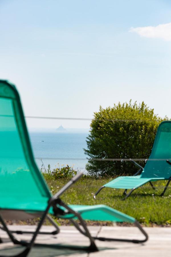 La Metairie-Du-Vauhariot - Vue Mer Et Mont Saint Michel - Piscine Chauffee - Acces Gr34 Cancale Dış mekan fotoğraf